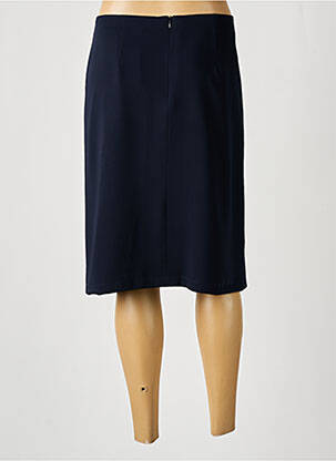 Jupe mi-longue coupe droite bleu CHRISTINE LAURE femme