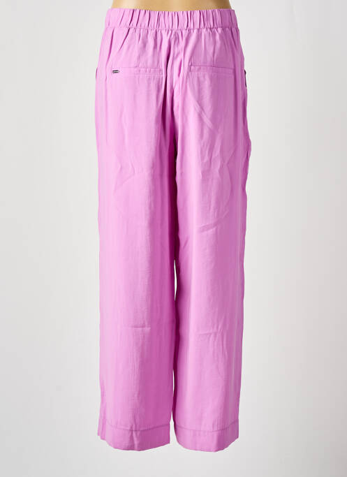 Pantalon droit fermeture zippée sous rabat boutonné violet STREET ONE femme