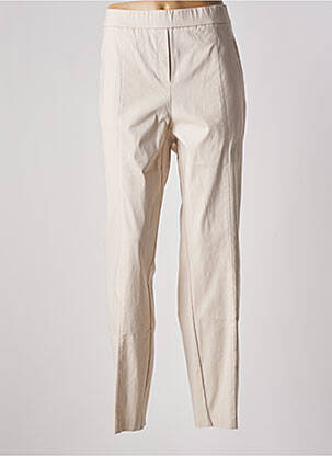 Jegging tissage popeline taille normale beige ADELINA BY SCHEITER femme