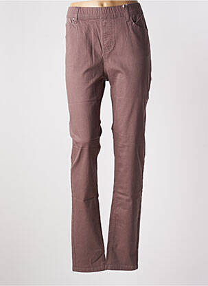 Jegging tissage popeline taille normale marron GRIFFON femme
