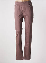 Jegging tissage popeline taille normale marron GRIFFON femme