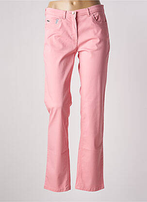 Pantalon slim tissage popeline taille normale rose ZERRES femme
