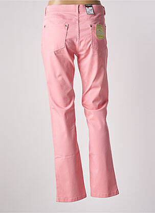 Pantalon slim tissage popeline taille normale rose ZERRES femme