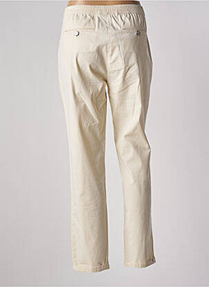 Pantalon slim tissage popeline taille normale beige FUEGO WOMAN femme