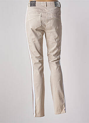 Pantalon slim tissage popeline taille normale beige MARC AUREL femme