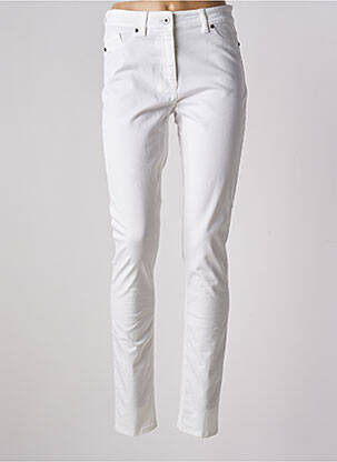 Pantalon slim tissage popeline taille normale blanc AIRFIELD femme
