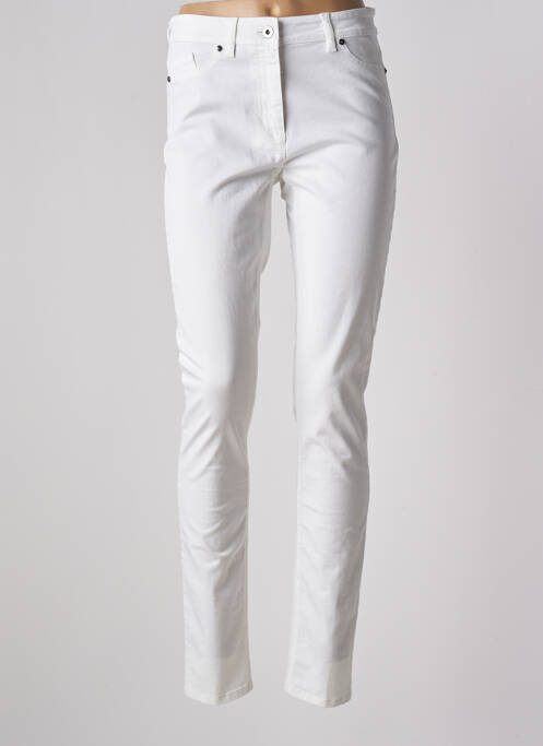 Pantalon slim tissage popeline taille normale blanc AIRFIELD femme
