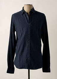 Chemise manches longues manches longues bleu SOLID homme