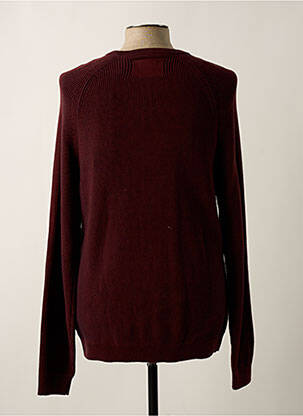 Pull tissage chiné manches longues rouge ESPRIT homme