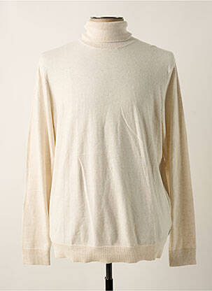 Pull col roulé tissage chiné manches longues beige ESPRIT femme