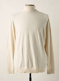 Pull col roulé tissage chiné manches longues beige ESPRIT femme