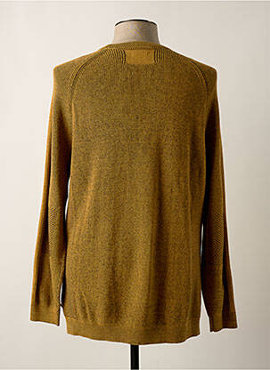 Pull tissage chiné manches longues jaune ESPRIT homme