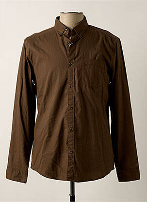 Chemise manches longues marron ESPRIT pour homme