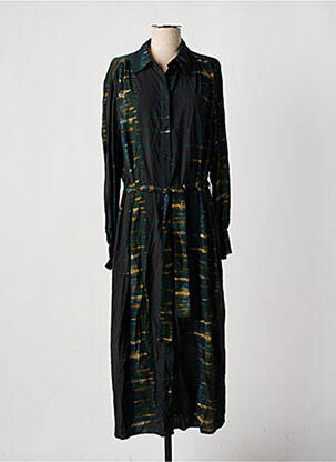 Robe longue manches longues manches longues vert PLEASE femme