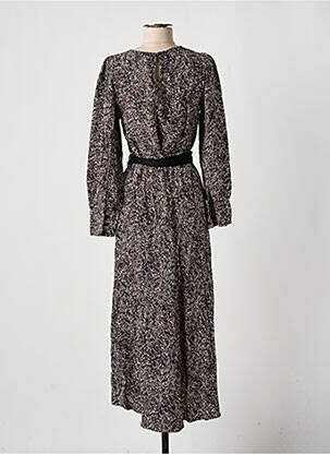 Robe longue manches longues manches longues noir GRACE & MILA femme