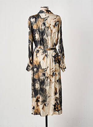 Robe longue manches longues manches longues beige PLEASE femme