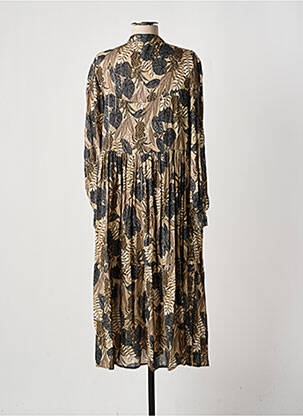 Robe longue manches longues manches longues beige IMPERIAL femme