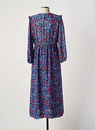 Robe longue manches longues manches longues bleu GRACE & MILA femme
