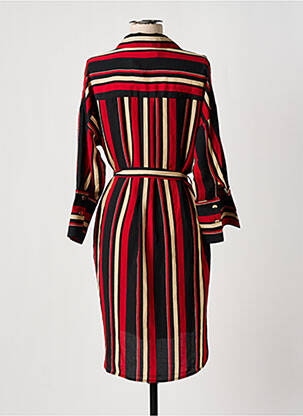 Robe mi-longue manches longues manches longues rouge GRACE & MILA femme