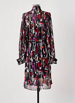 Robe mi-longue coupe fluide manches longues noir ESPRIT femme