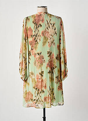 Robe courte coupe fluide manches longues vert ESPRIT femme