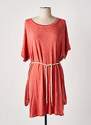 Robe courte manches 3/4 manches 3/4 orange PAKO LITTO femme