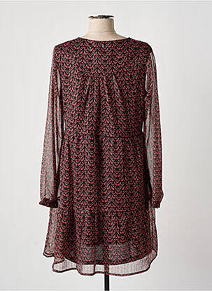 Robe courte coupe fluide manches longues rose DIPLODOCUS femme