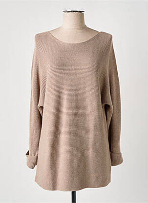 Pull tissage chiné manches longues marron ESPRIT femme