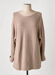 Pull tissage chiné manches longues marron ESPRIT femme