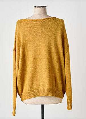 Pull col v manches longues jaune DIPLODOCUS femme