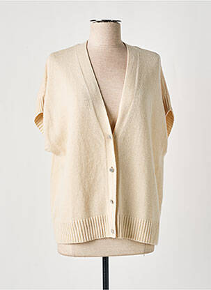 Gilet manches courtes beige ESPRIT pour femme