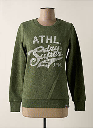 Sweat-shirt stretch manches longues vert SUPERDRY femme