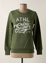 Sweat-shirt stretch manches longues vert SUPERDRY femme