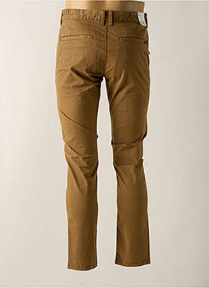 Pantalon chino tissage popeline taille normale marron EDC homme