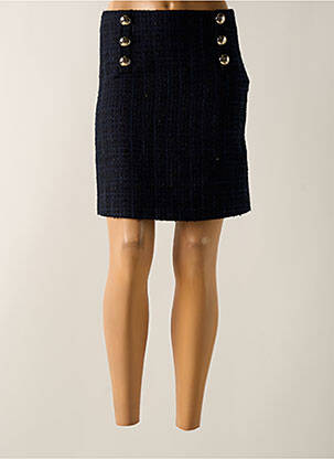 Jupe courte fermeture zippée au dos bleu ESPRIT femme