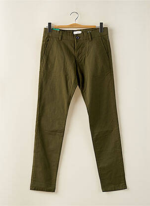 Pantalon chino fermeture zippée sous rabat boutonné taille normale vert ESPRIT femme