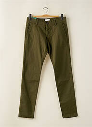 Pantalon chino fermeture zippée sous rabat boutonné taille normale vert ESPRIT femme