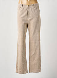 Pantalon large fermeture zippée sous rabat boutonné taille normale beige ESPRIT femme