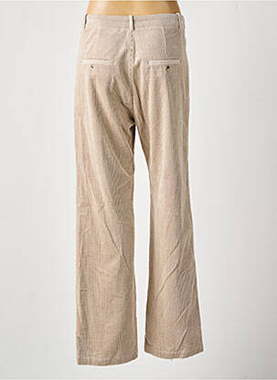 Pantalon large fermeture zippée sous rabat boutonné taille normale beige ESPRIT femme