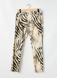Pantalon chino tissage popeline taille normale beige PLEASE femme