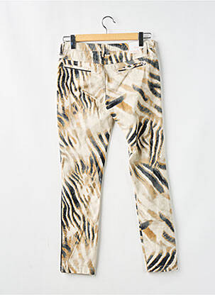 Pantalon chino tissage popeline taille normale beige PLEASE femme
