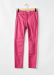 Pantalon chino tissage popeline taille normale violet HAPPY femme