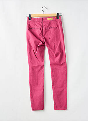 Pantalon chino tissage popeline taille normale violet HAPPY femme