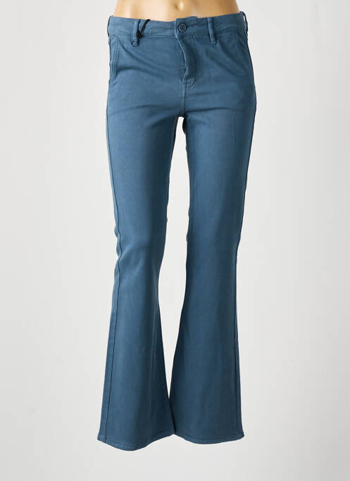 Pantalon flare bleu HAPPY femme