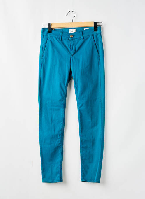 Pantalon chino bleu HAPPY pour femme