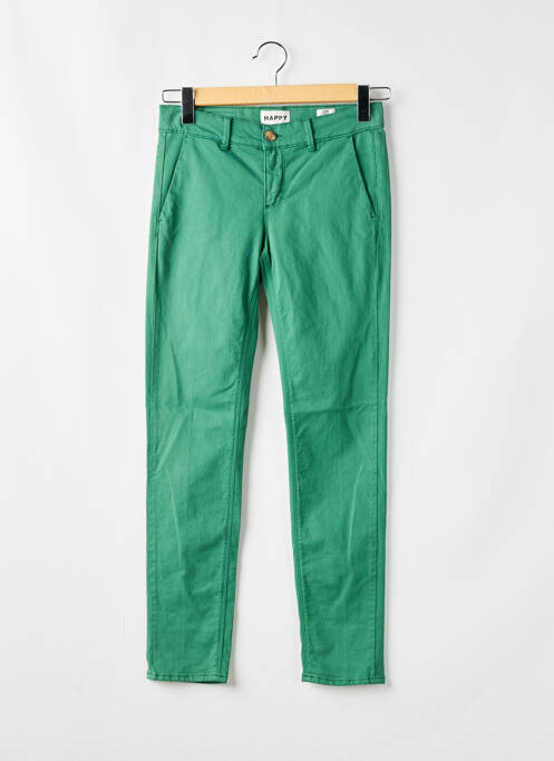 Pantalon chino vert HAPPY pour femme