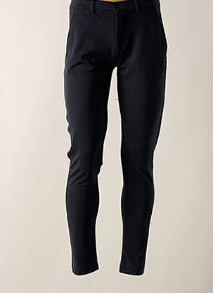 Pantalon chino stretch taille normale bleu SOLID homme