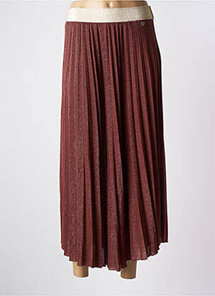 Jupe longue coupe fluide marron PLEASE femme