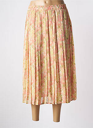 Jupe mi-longue doublure textile vert GRACE & MILA femme