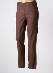 Pantalon slim marron HAPPY pour femme seconde vue